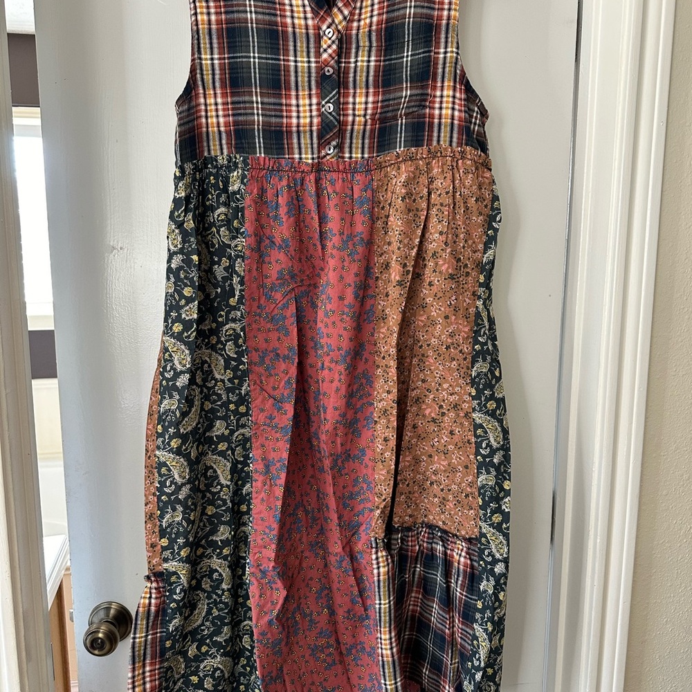 Natural Life Plaid Shirt with Multicolor Patterns